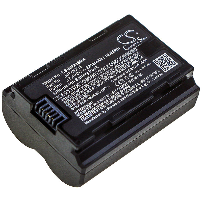 Replacement Battery for Fujifilm  GFX100S – Camera – 2250mAh / 16.65Wh / 7.4V