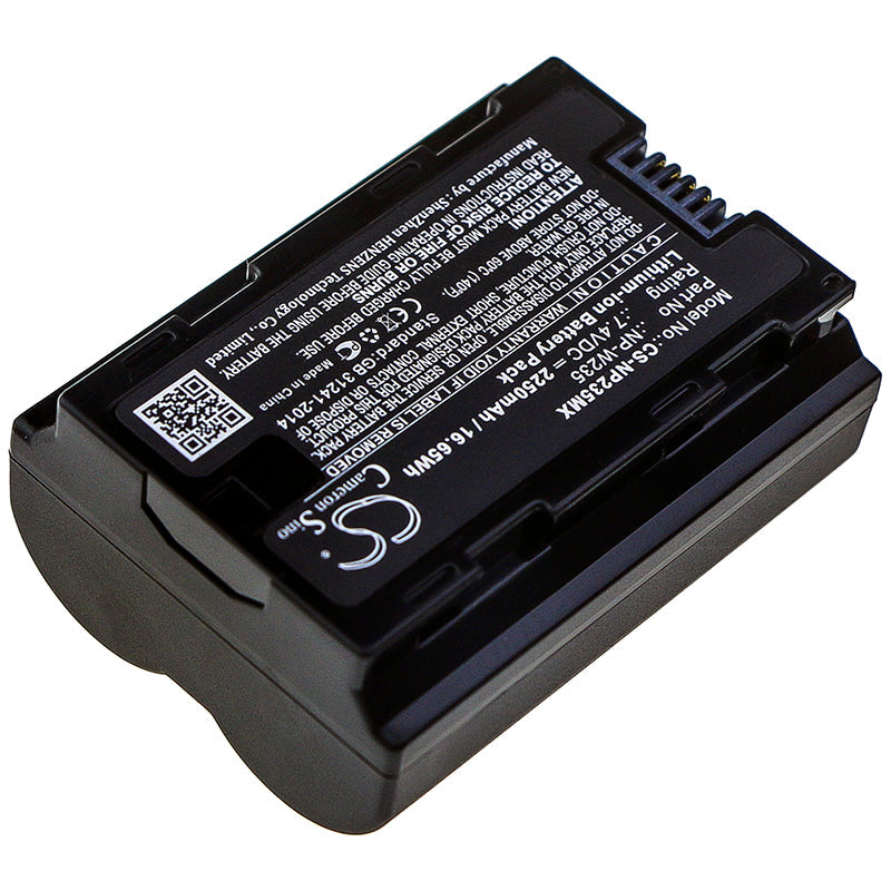 Replacement Battery for Fujifilm  GFX100S – Camera – 2250mAh / 16.65Wh / 7.4V