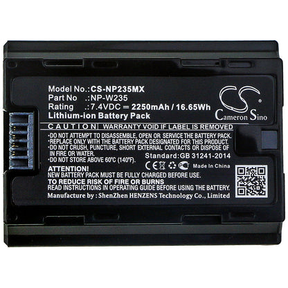 Replacement Battery for Fujifilm  GFX100S – Camera – 2250mAh / 16.65Wh / 7.4V