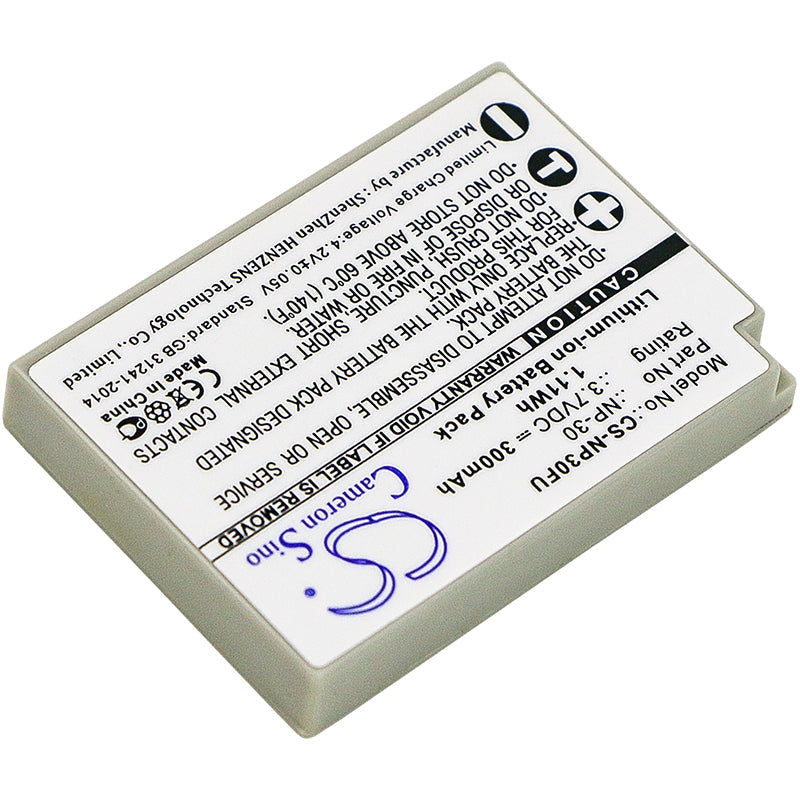 Replacement Battery for Fujifilm  FinePix F440 – Camera – 300mAh / 1.11Wh / 3.7V