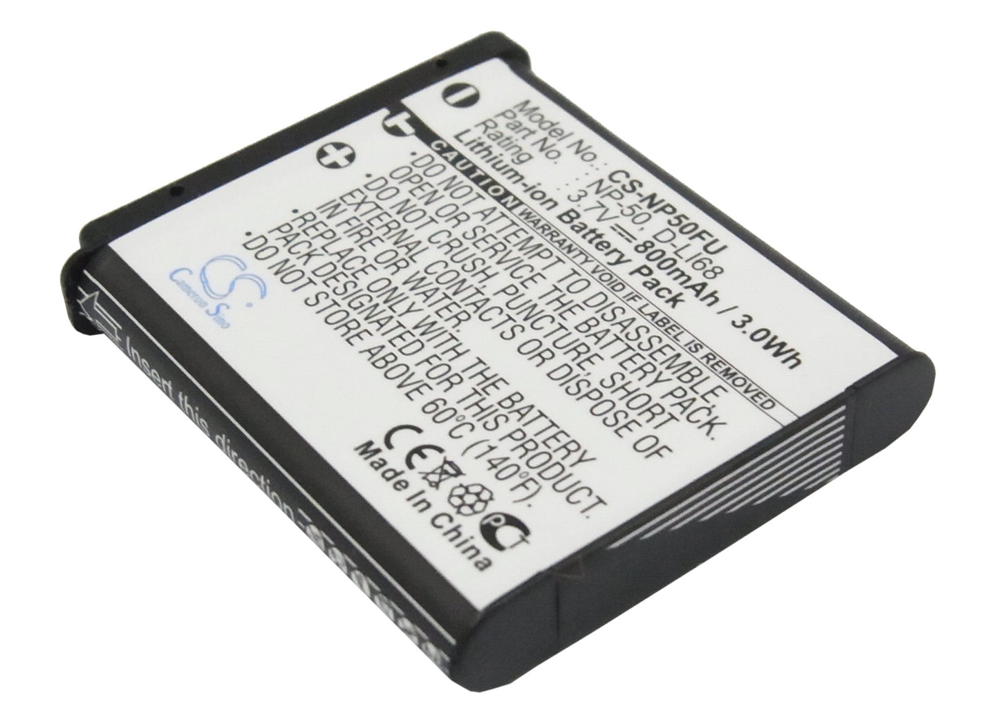 Replacement Battery for Ricoh  WG-M1 – Camera – 800mAh / 2.96Wh / 3.7V