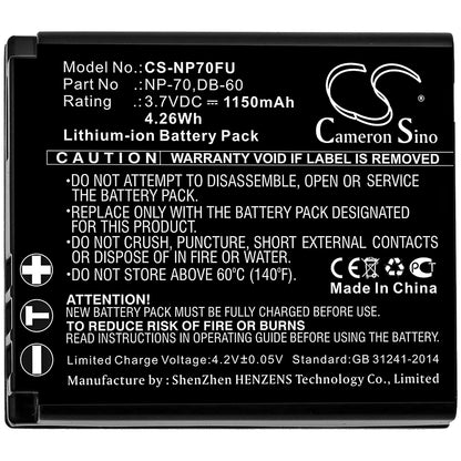 Replacement Battery for Sigma  DP1 – Camera – 1150mAh / 4.26Wh / 3.7V