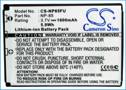 Replacement Battery for Fujifilm  Finepix F305 – Camera – 1600mAh / 5.92Wh / 3.7V