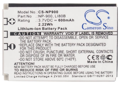 Replacement Battery for Rollei  Compactline CL-103 – Camera – 600mAh / 2.22Wh / 3.7V