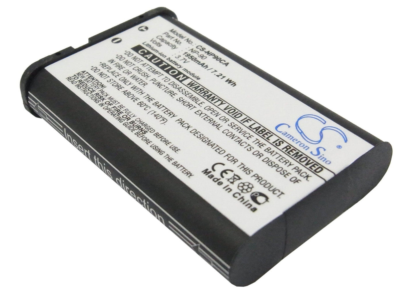 Replacement Battery for Casio  Exilim EX-FH100 – Camera – 1950mAh / 7.22Wh / 3.7V