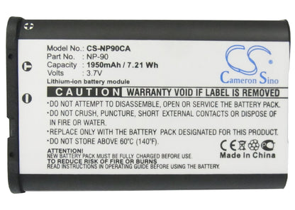 Replacement Battery for Casio  Exilim EX-FH100 – Camera – 1950mAh / 7.22Wh / 3.7V