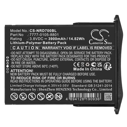 Replacement Battery for NCR Orderman  7 – Barcode Scanner – 3900mAh / 14.82Wh / 3.8V
