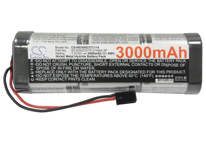 Replacement Battery for RC  CS-NS300D37C114 – Cars – 3000mAh / 7.2V
