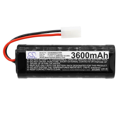 Replacement Battery for RC  – Cars – 3600mAh / 25.92Wh / 7.2V