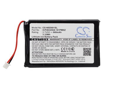Replacement Battery for AudioVox  IHDP01A – DAB Digital – 900mAh / 3.33Wh / 3.7V