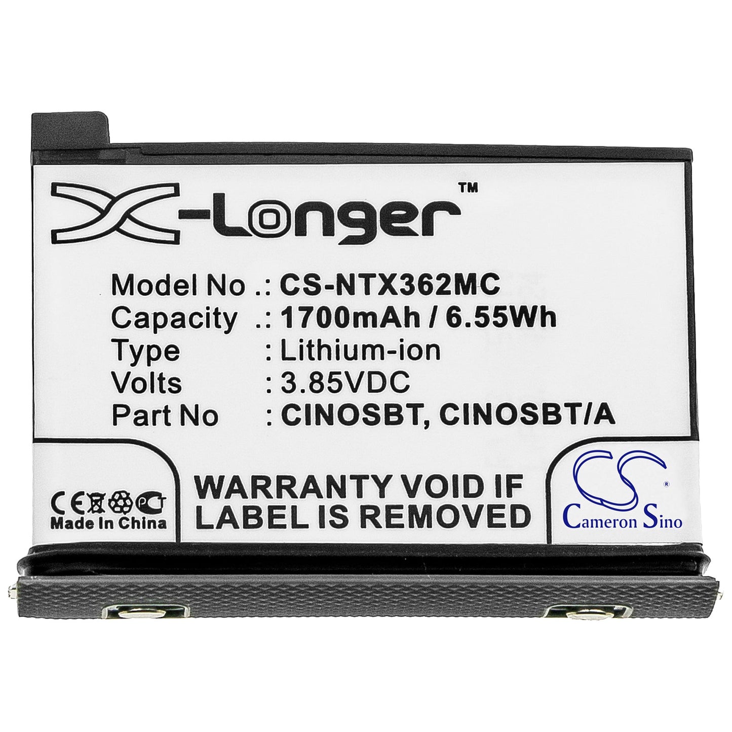 Replacement Battery for Insta360  One X2 – Camera – 1700mAh / 6.55Wh / 3.85V