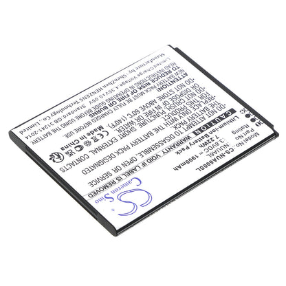 Replacement Battery for NUU  A6L – Mobile, SmartPhone – 1900mAh / 7.22Wh / 3.8V