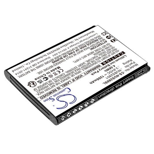 Replacement Battery for NUU  Mobile F4L 4G LTE – Mobile, SmartPhone – 1200mAh / 4.56Wh / 3.8V