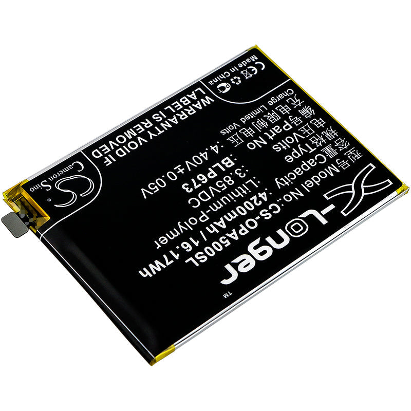 Replacement Battery for OPPO  A2 Pro – Mobile, SmartPhone – 4200mAh / 16.17Wh / 3.85V