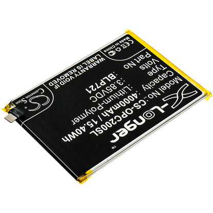 Replacement Battery for OPPO  R1941 – Mobile, SmartPhone – 4000mAh / 15.40Wh / 3.85V
