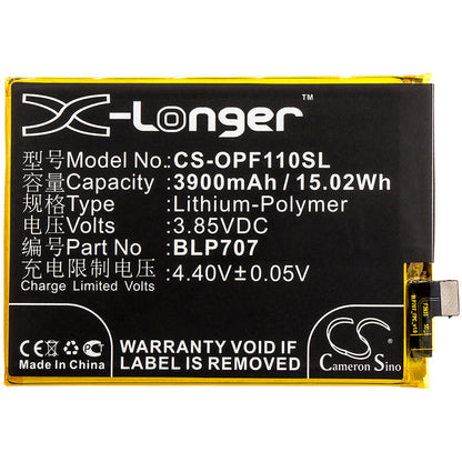 Replacement Battery for OPPO  CPH1911 – Mobile, SmartPhone – 3900mAh / 15.02Wh / 3.85V