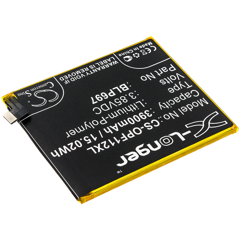 Replacement Battery for OPPO  CPH1969 – Mobile, SmartPhone – 3900mAh / 15.02Wh / 3.85V