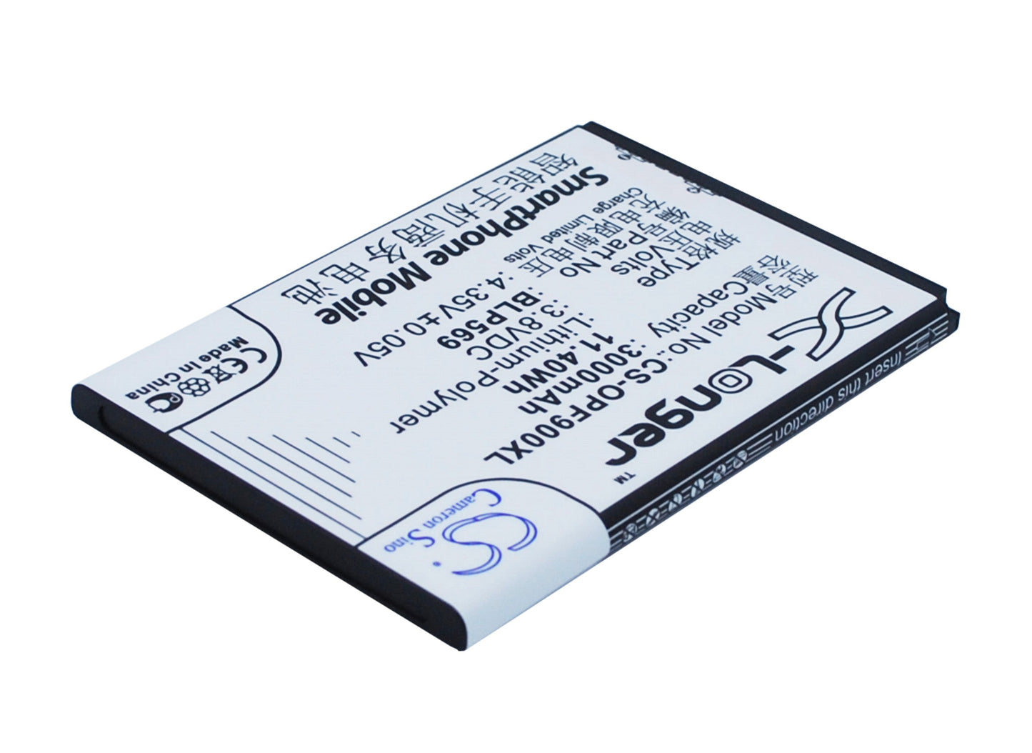 Replacement Battery for OPPO  Find 7 – Mobile, SmartPhone – 3000mAh / 11.40Wh / 3.8V