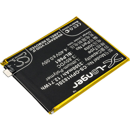 Replacement Battery for OPPO  A3 – Mobile, SmartPhone – 3300mAh / 12.71Wh / 3.85V