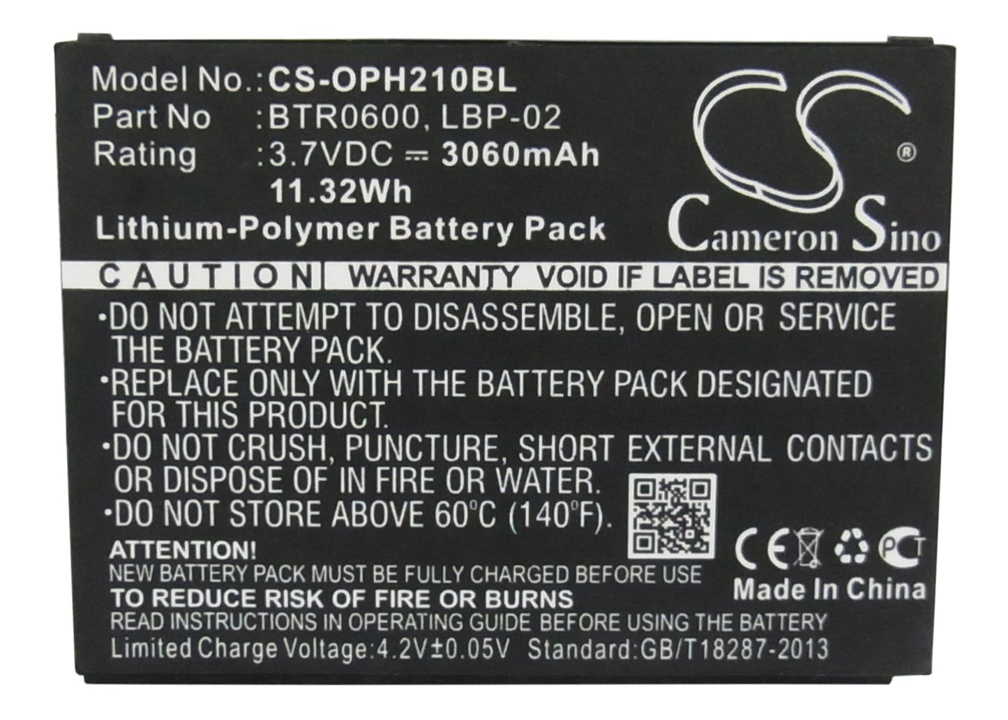 Replacement Battery for Opticon  H21 – Barcode Scanner – 3060mAh / 11.32Wh / 3.7V