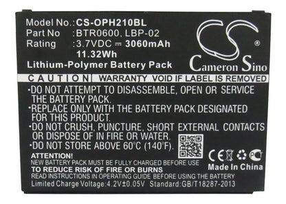 Replacement Battery for Opticon  H21 – Barcode Scanner – 3060mAh / 11.32Wh / 3.7V