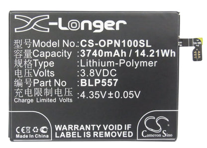 Replacement Battery for OPPO  N1 – Mobile, SmartPhone – 3740mAh / 14.21Wh / 3.8V