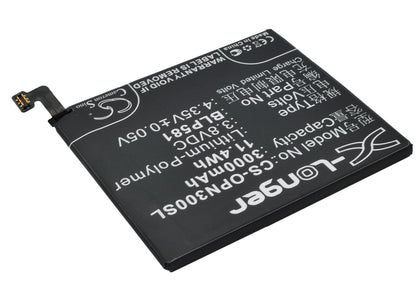 Replacement Battery for OPPO  N3 – Mobile, SmartPhone – 3000mAh / 11.40Wh / 3.8V