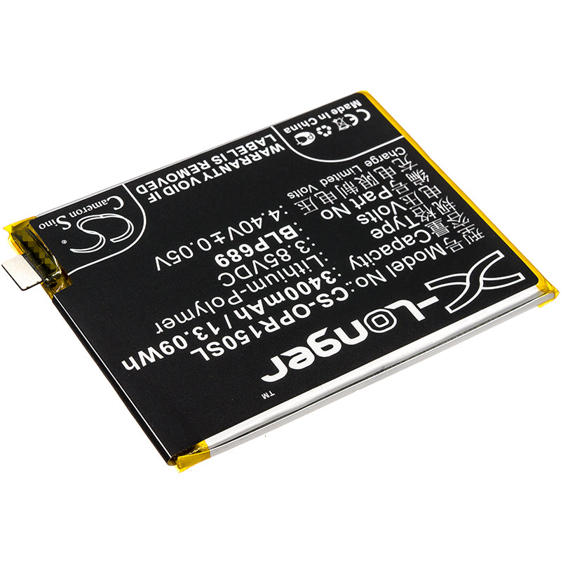 Replacement Battery for OPPO  PBCM10 – Mobile, SmartPhone – 3400mAh / 13.09Wh / 3.85V