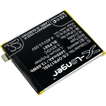Replacement Battery for OPPO  PAGT00 – Mobile, SmartPhone – 3400mAh / 13.09Wh / 3.85V