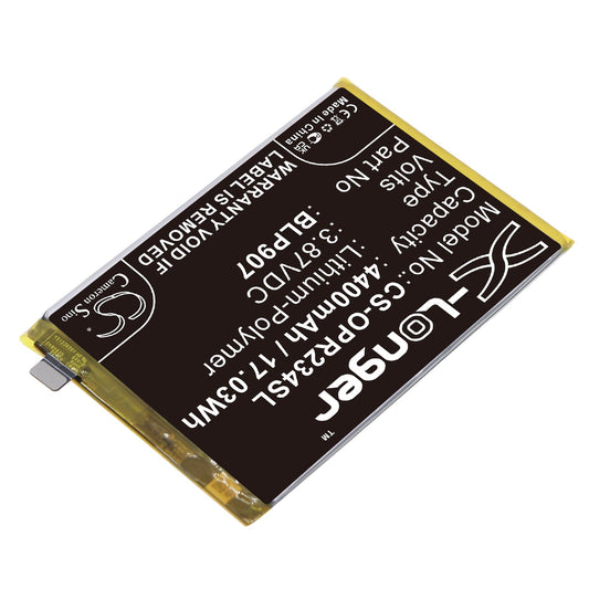 Replacement Battery for OPPO  CPH2343 – Mobile, SmartPhone – 4400mAh / 17.03Wh / 3.87V