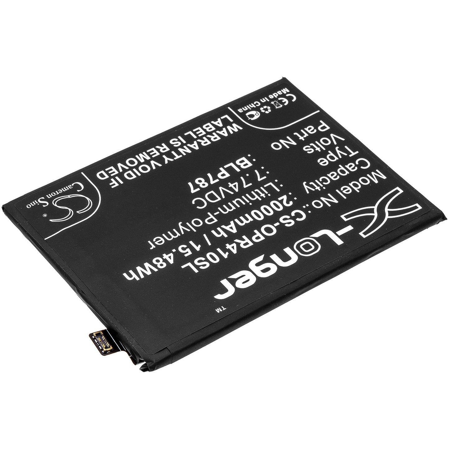 Replacement Battery for OPPO  CPH2109 – Mobile, SmartPhone – 2000mAh / 15.48Wh / 7.74V