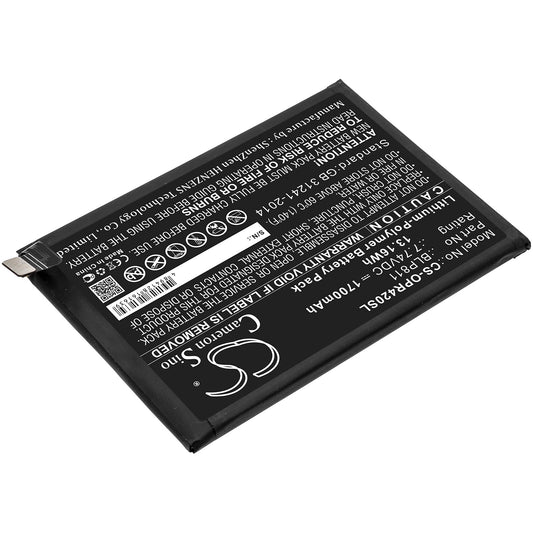 Replacement Battery for OPPO  Reno4 SE – Mobile, SmartPhone – 1700mAh / 13.16Wh / 7.74V