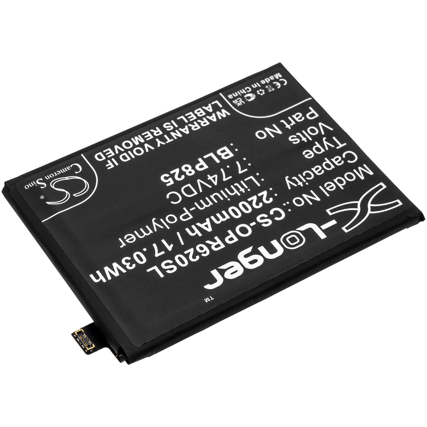 Replacement Battery for OPPO  Reno5 Pro+ – Mobile, SmartPhone – 2200mAh / 17.03Wh / 7.74V