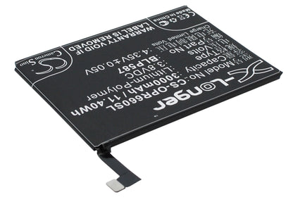 Replacement Battery for OPPO  R6607 – Mobile, SmartPhone – 3000mAh / 11.40Wh / 3.8V