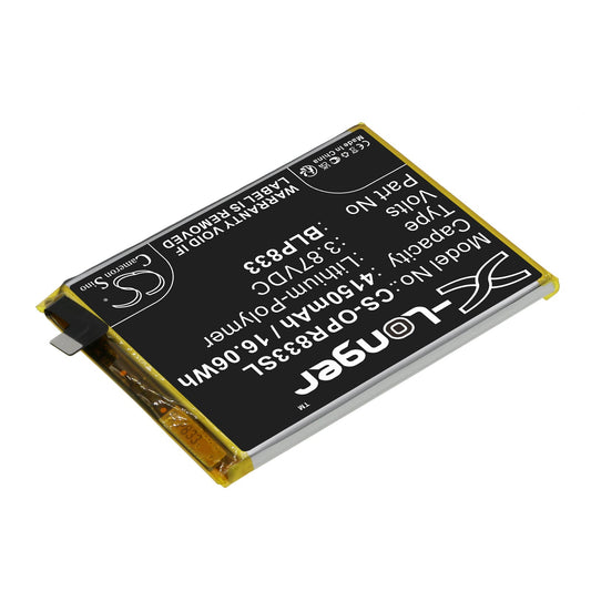 Replacement Battery for OPPO  Realme V15 5G – Mobile, SmartPhone – 4150mAh / 16.06Wh / 3.87V