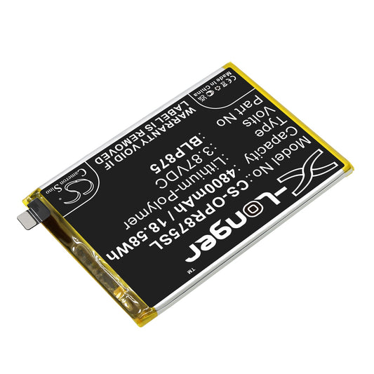 Replacement Battery for OPPO  Realme Narzo 50 – Mobile, SmartPhone – 4800mAh / 18.58Wh / 3.87V