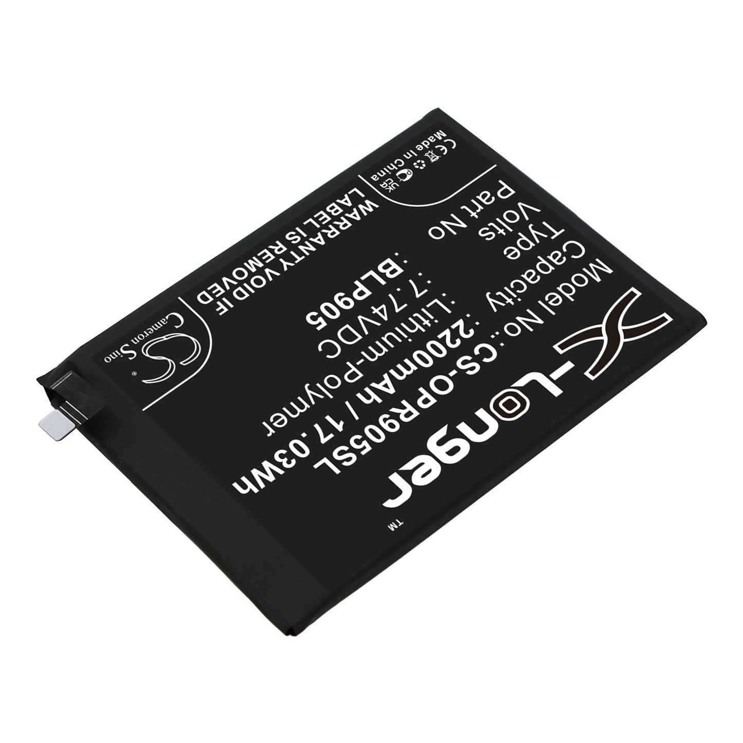 Replacement Battery for OPPO  PFDM00 – Mobile, SmartPhone – 2200mAh / 17.03Wh / 7.74V