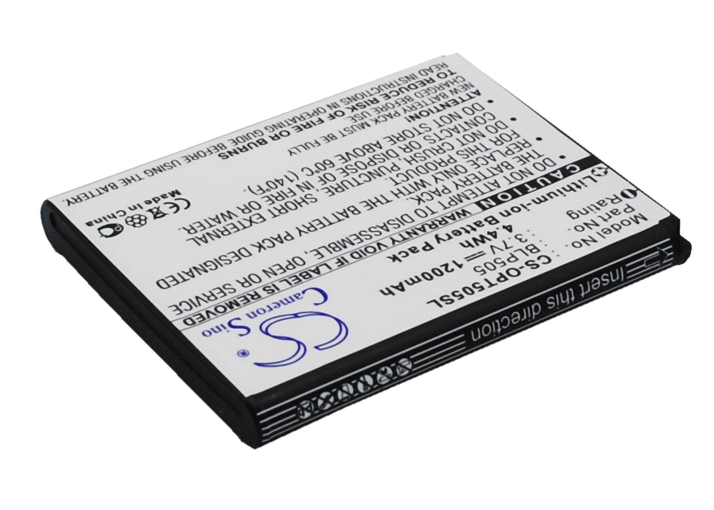 Replacement Battery for OPPO  T9 – Mobile, SmartPhone – 1200mAh/4.4Wh / 3.7V