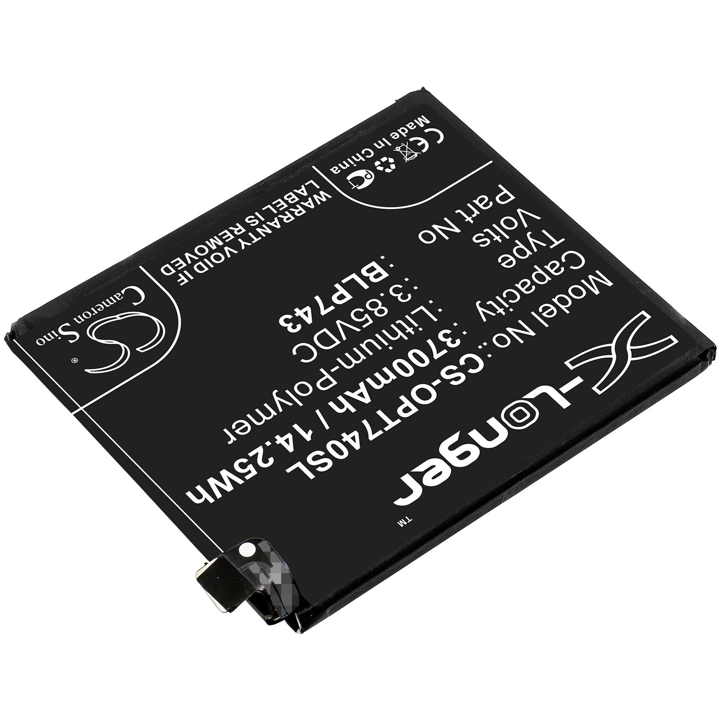 Replacement Battery for Oneplus  7T – Mobile, SmartPhone – 3700mAh / 14.25Wh / 3.85V