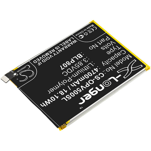 Replacement Battery for OPPO  Realme V5 – Mobile, SmartPhone – 4700mAh / 18.10Wh / 3.85V