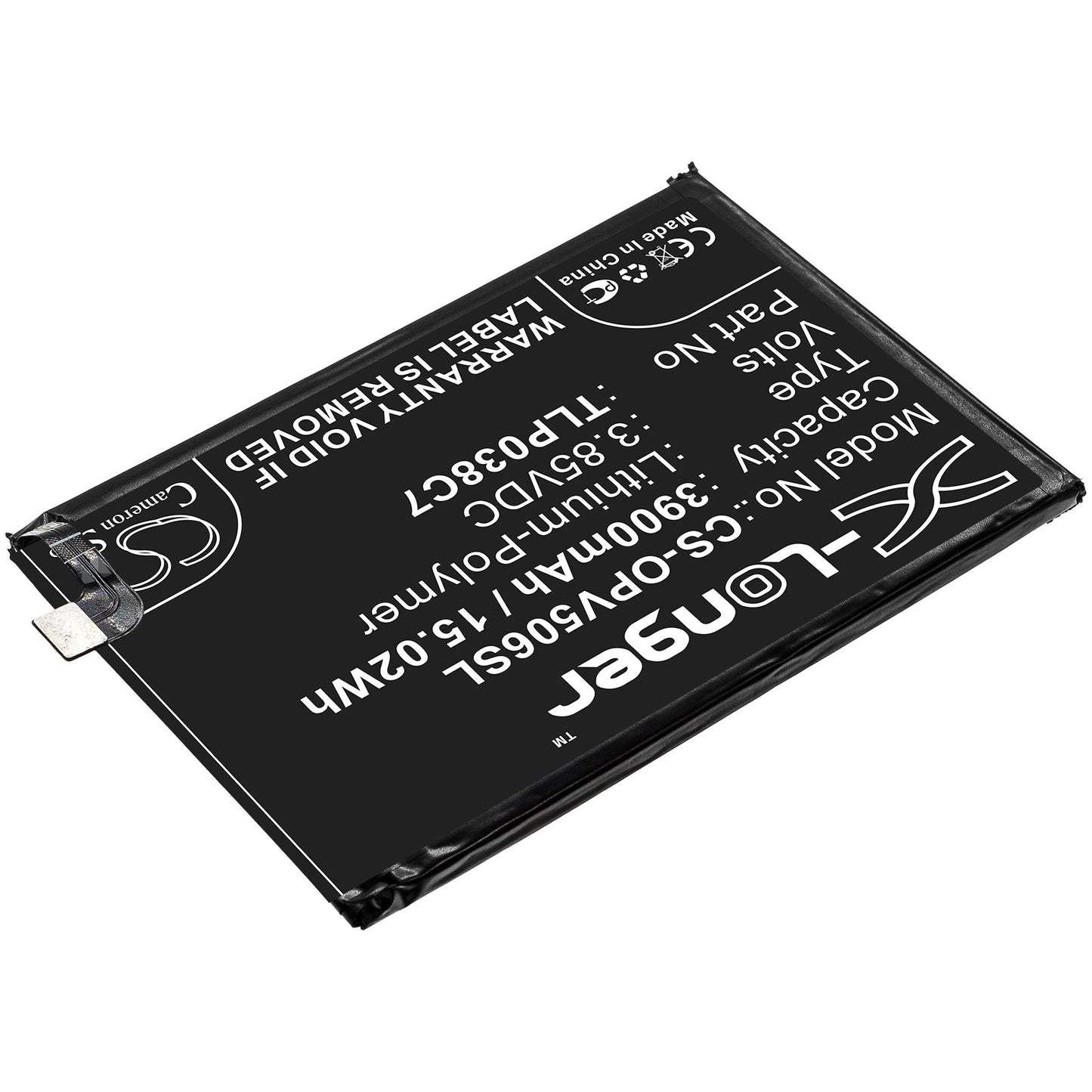 Replacement Battery for Alcatel  5V – Mobile, SmartPhone – 3900mAh / 15.02Wh / 3.85V