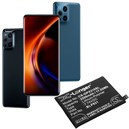 Replacement Battery for OPPO  CPH2173 – Mobile, SmartPhone – 2200mAh / 17.03Wh / 7.74V