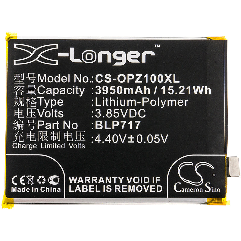 Replacement Battery for OPPO  1979 – Mobile, SmartPhone – 3950mAh / 15.21Wh / 3.85V