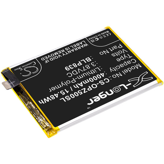 Replacement Battery for OPPO  2213 – Mobile, SmartPhone – 4000mAh / 15.48Wh / 3.87V