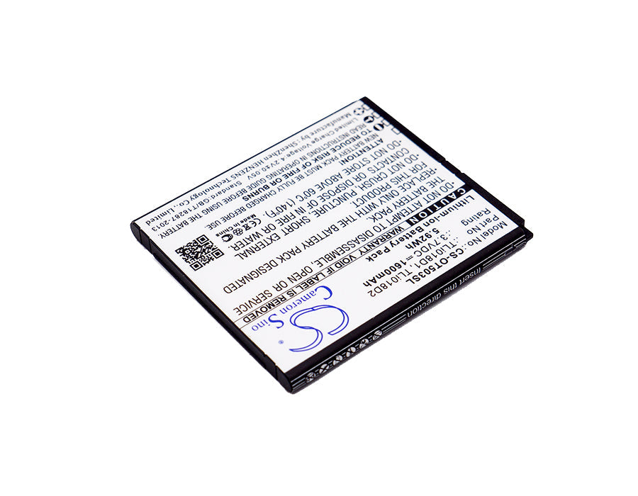 Replacement Battery for TCL  One Touch Pop 3 (5) – Mobile, SmartPhone – 1600mAh / 5.92Wh / 3.7V
