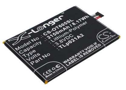 Replacement Battery for Alcatel  One Touch Idol 2S – Mobile, SmartPhone – 2150mAh / 8.17Wh / 3.8V
