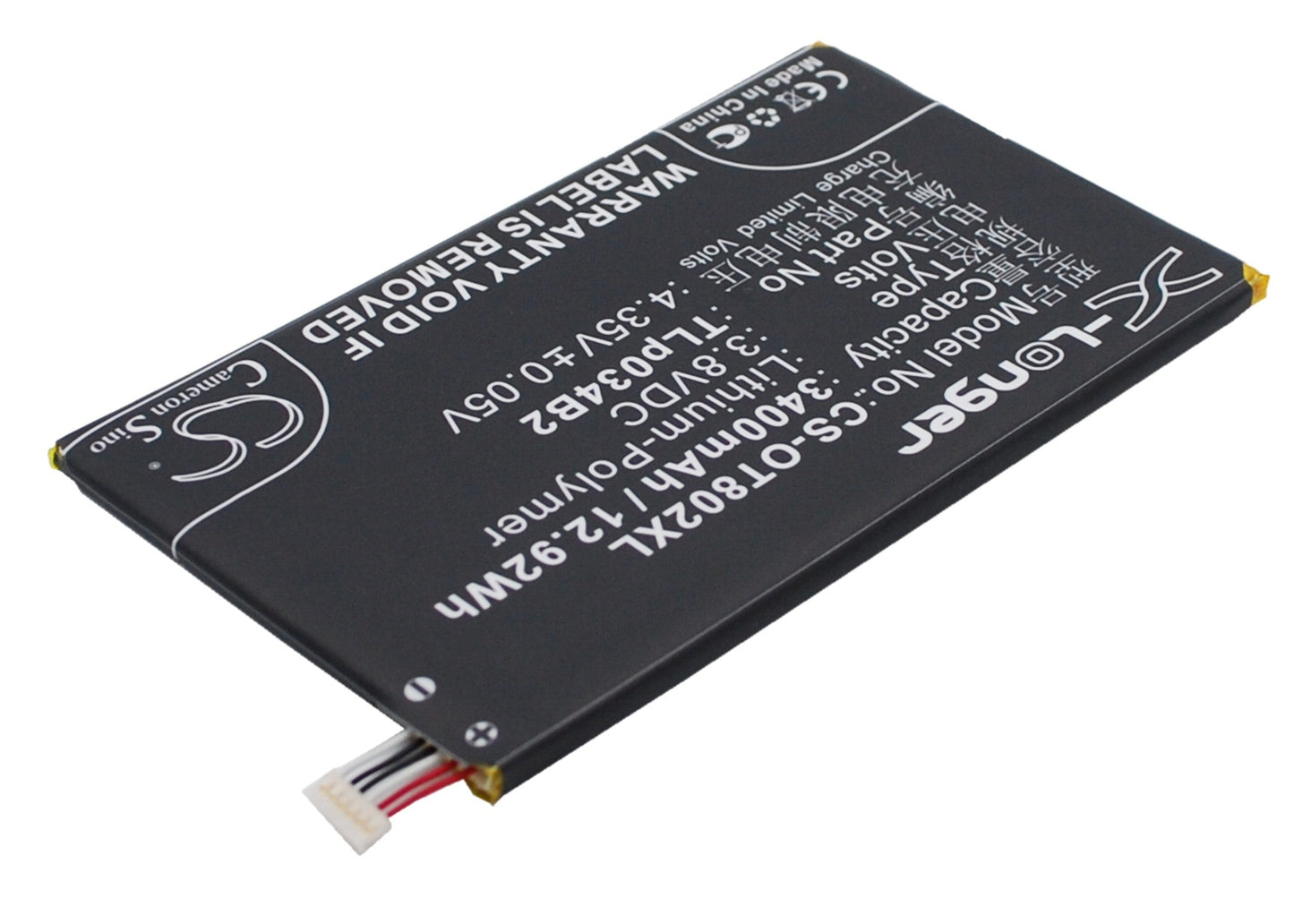 Replacement Battery for SRF  StarXtrem 2 – Mobile, SmartPhone – 3400mAh / 12.92Wh / 3.8V