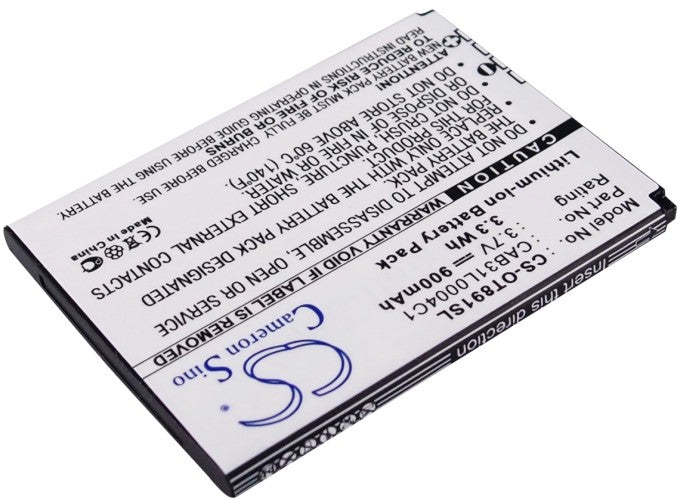 Replacement Battery for Alcatel  A382G – Mobile, SmartPhone – 900mAh / 3.33Wh / 3.7V