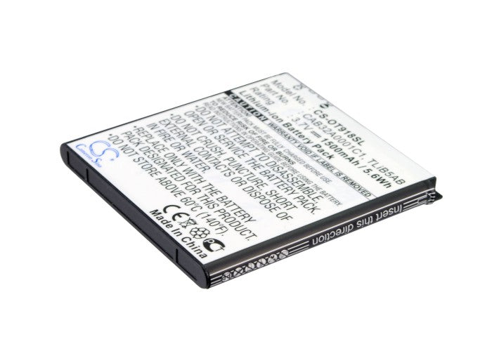 Replacement Battery for Alcatel  EE40 – Mobile, SmartPhone – 1500mAh / 5.55Wh / 3.7V