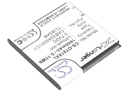 Replacement Battery for TCL  A980 – Mobile, SmartPhone – 1650mAh / 6.11Wh / 3.7V